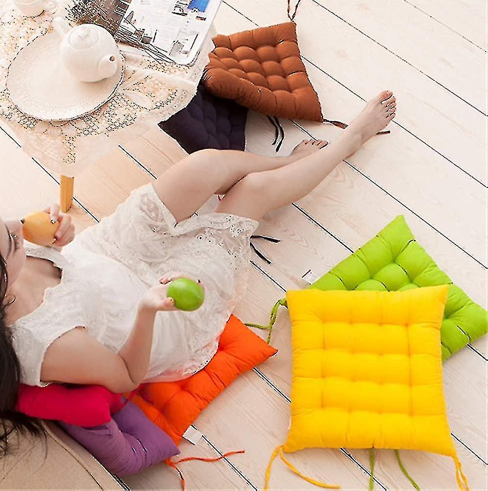 (Y)40x40x5 Cm Solid Color Chair Cushion Office Computer Chair Cushion Autumn And Winter Tatami Cushion