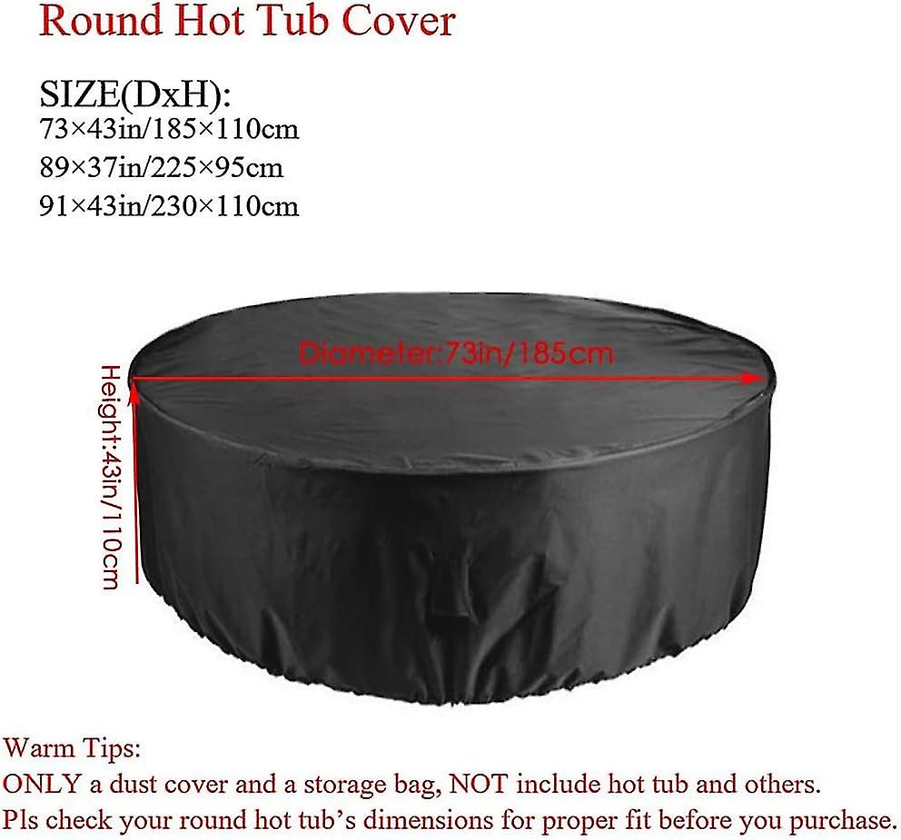 (Y)Hot Tub Cover Round Outdoor Waterproof Polyester Outdoor Spa Covers For Bathtub/bubble Message Spa Outdoor