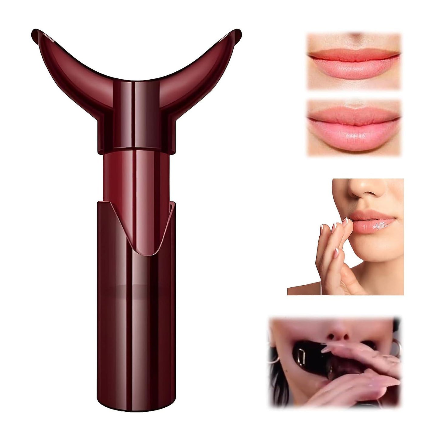 (Y)Lip Augmenter for Women, Lip Plumper Device Manual Lip Plumping Tool Self-Suction Natural Fuller Lips, Lip Plumping Devices