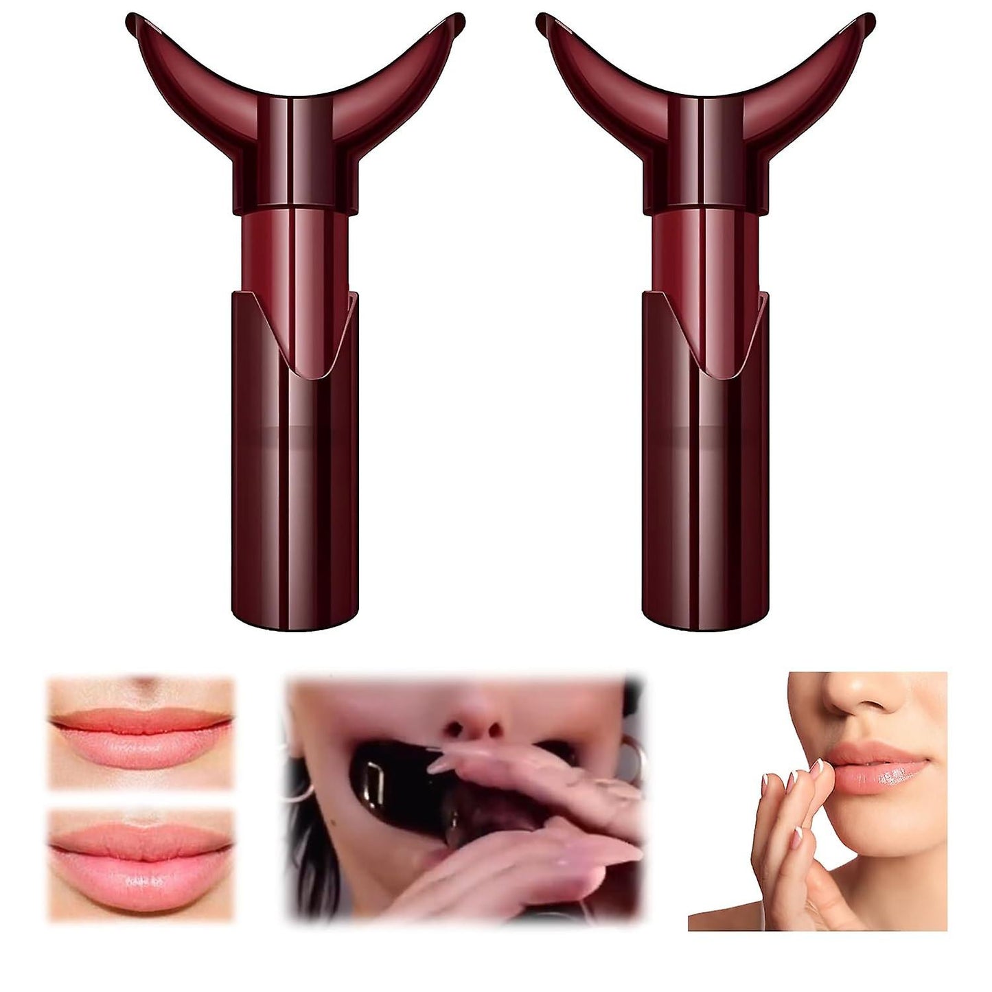 (Y)Lip Augmenter for Women, Lip Plumper Device Manual Lip Plumping Tool Self-Suction Natural Fuller Lips, Lip Plumping Devices