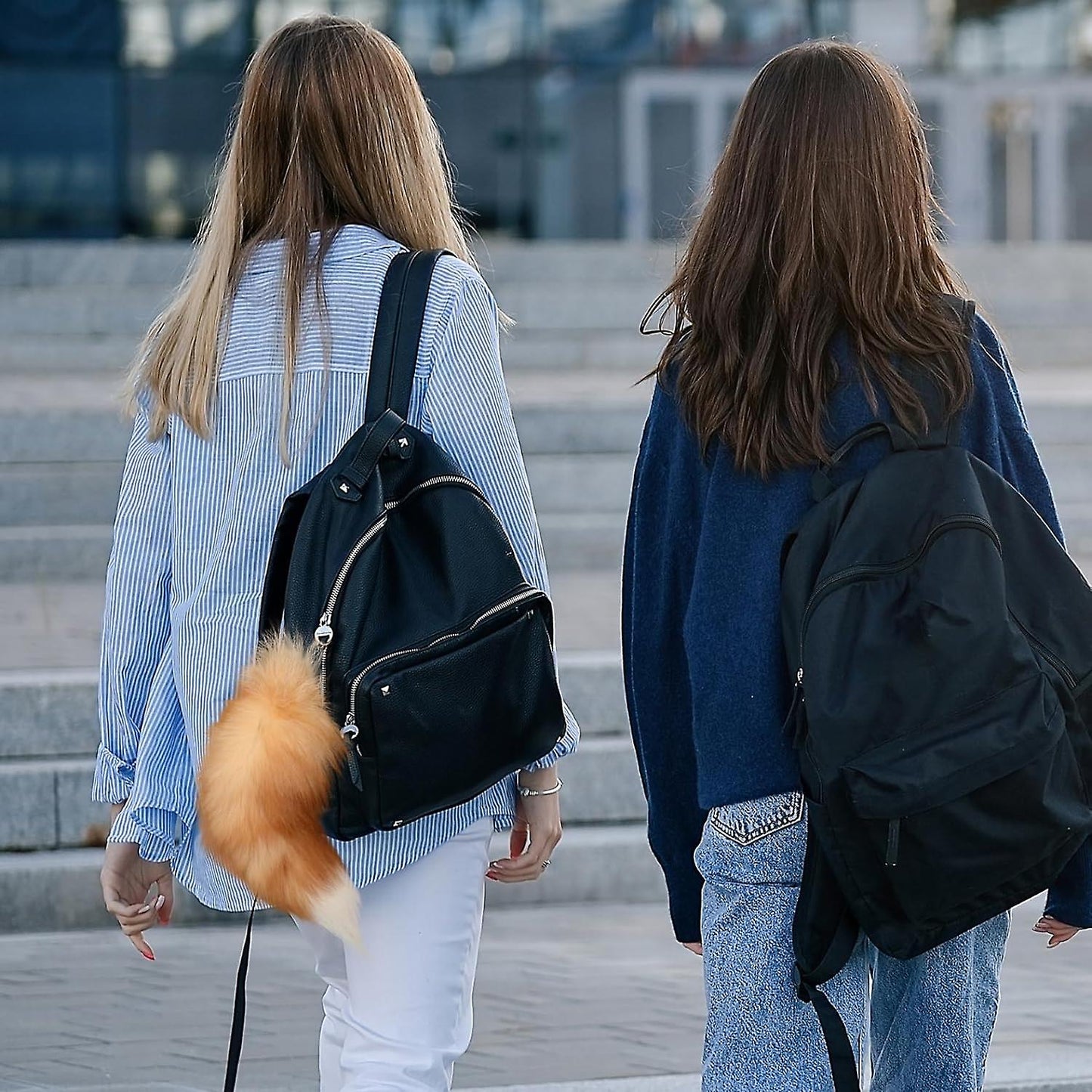 (Y)Fake Fox Tail, 40 cm Animal Tail, Fluffy Fake Fur Tail, Realistic Fox Tail, Keychain, Wallet Decoration Fox Tail, Role Play, golden