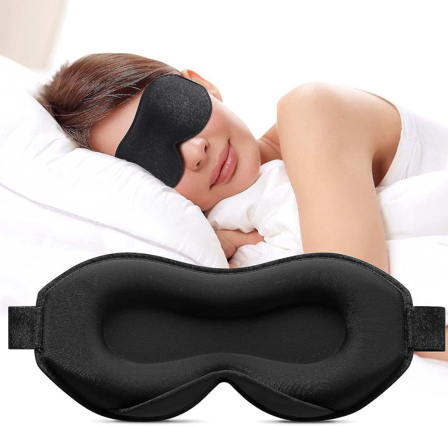 (Y)2024 Upgraded Sleep Mask, Perfect Sleeping Mask For Side Sleepers, 3d Ultra Soft Skin-friendly Eye