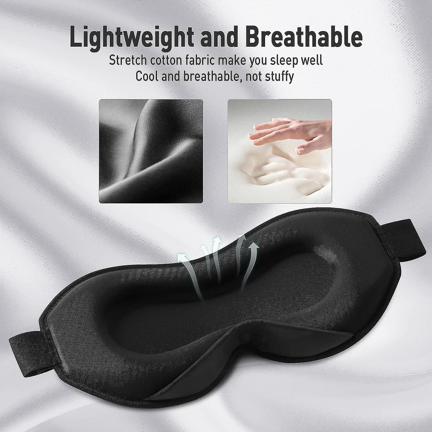 (Y)2024 Upgraded Sleep Mask, Perfect Sleeping Mask For Side Sleepers, 3d Ultra Soft Skin-friendly Eye