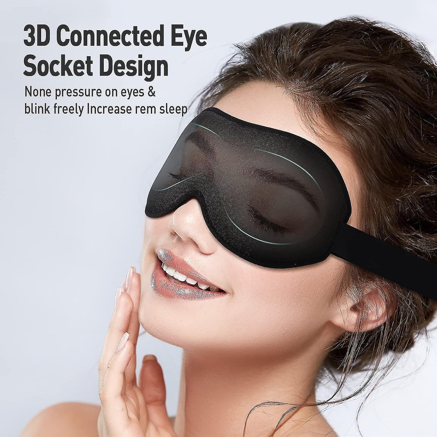 (Y)2024 Upgraded Sleep Mask, Perfect Sleeping Mask For Side Sleepers, 3d Ultra Soft Skin-friendly Eye