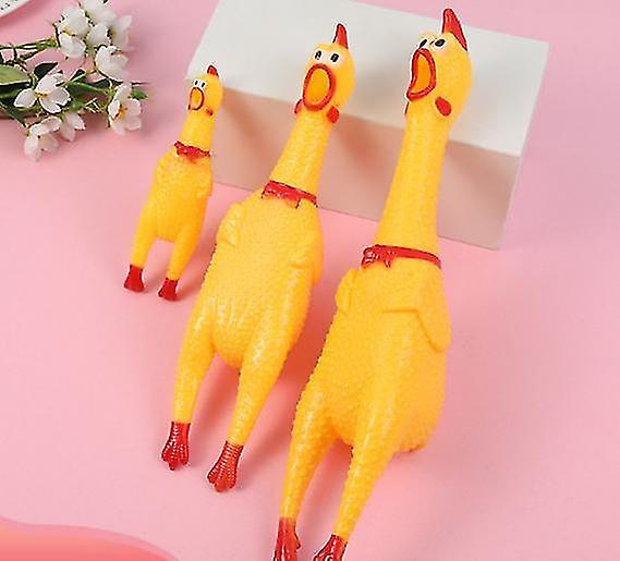 (Y)Screaming Chicken,rubber Chicken,squeeze Chicken, Prank Novelty Toy