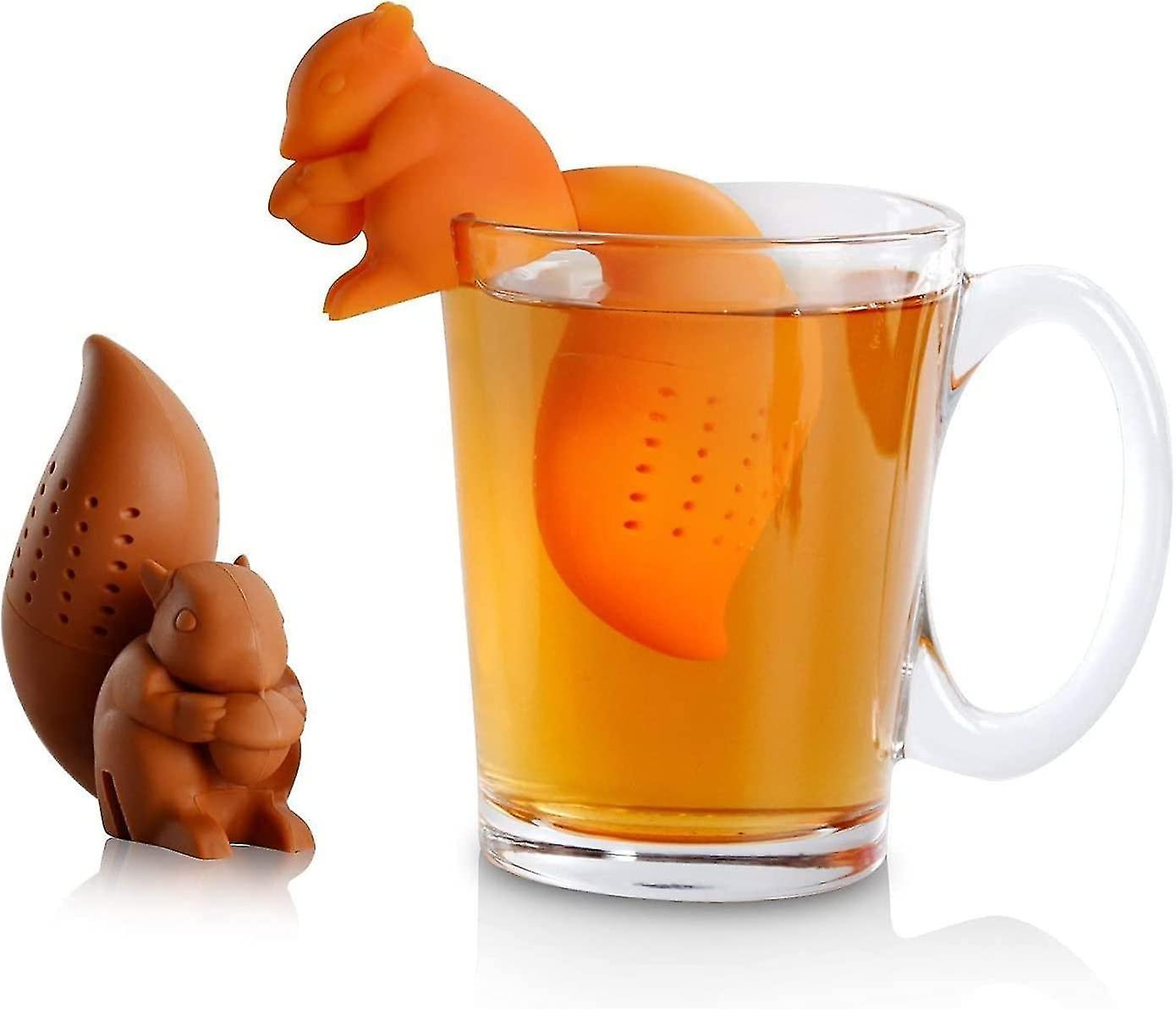 (Y)Tea Infuser, 100% Food Grade Silicone Tea Infuser (squirrel Set Of 2)