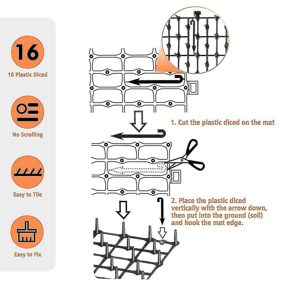 (Y)Cat Scat Mat With Spikes, Cat Dog Animal Spikes Repellent Deterrent Mat, Indoor Cat Outdoor Mat For