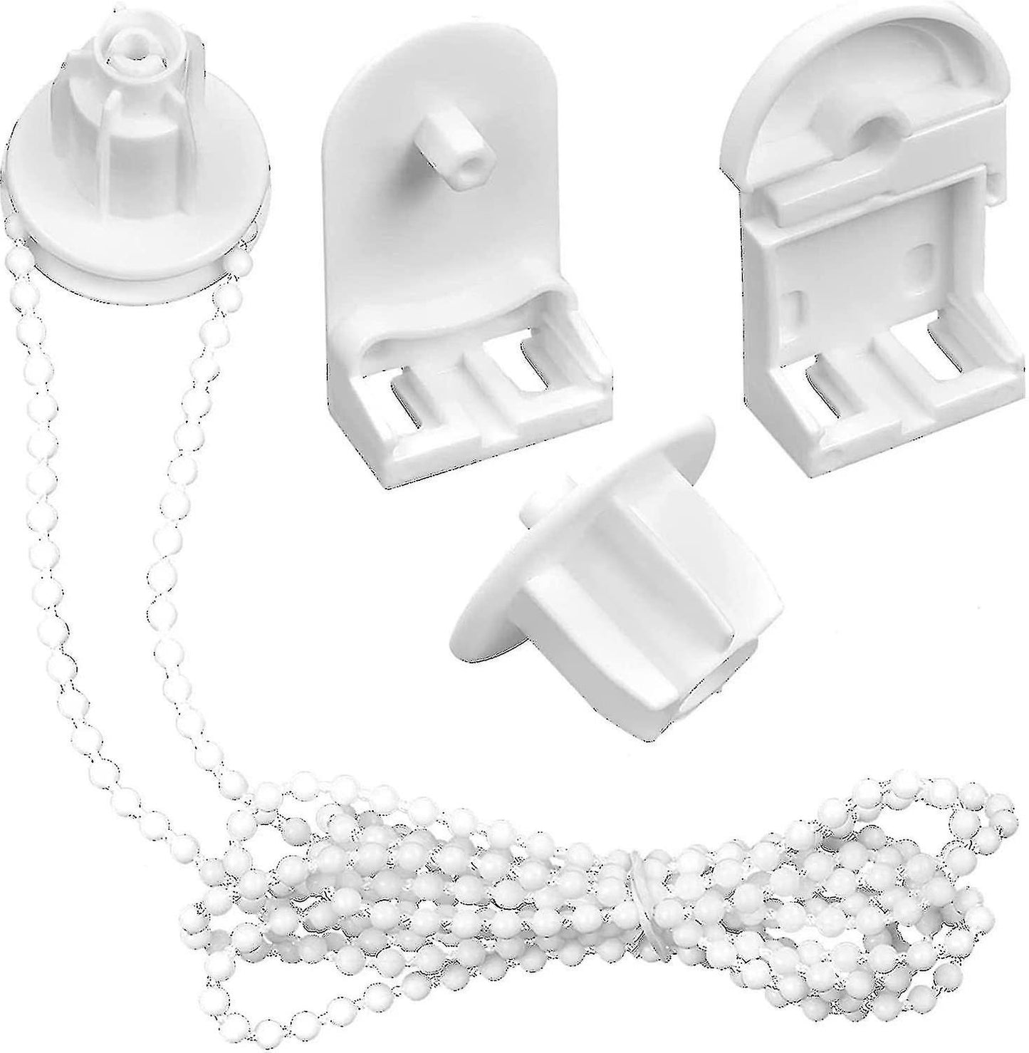 (Y)Roller Blind Spares Replacement Repair Kit, 25mm Roller Blind Fittings With 3m Beaded Chain Spare