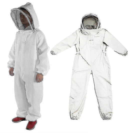 (Y)Professional Beekeeper Suit Bee Keeping All Body Hooded Beekeeping Coat New