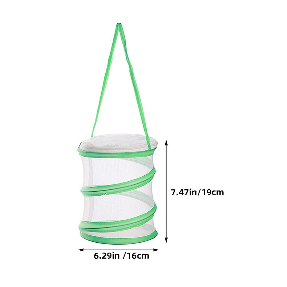 (Y)2pcs Zippered Butterfly Habitat Cage Foldable Insect Butterfly Cylinder Mesh Cages