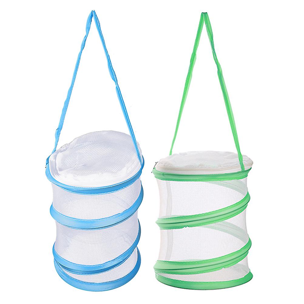 (Y)2pcs Zippered Butterfly Habitat Cage Foldable Insect Butterfly Cylinder Mesh Cages