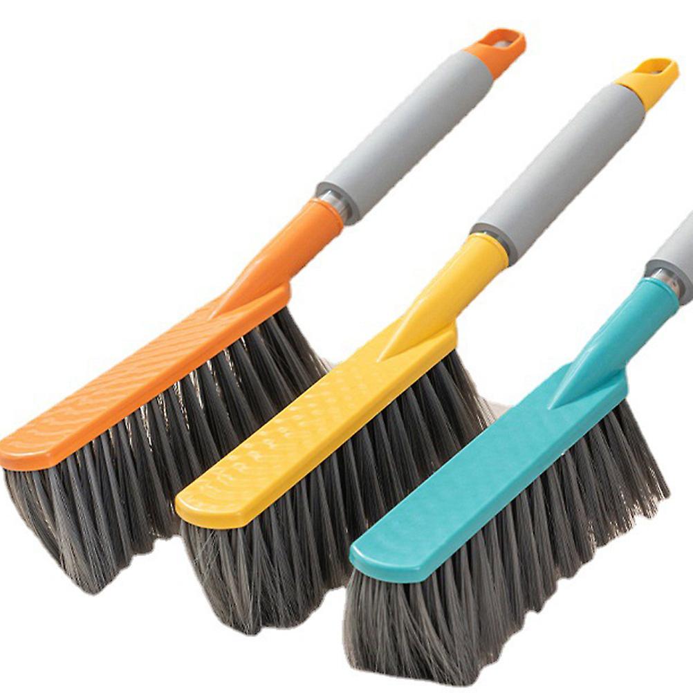 (Y)3pcs Hand Broom Cleaning Brushes Soft Counter Duster Furniture Duster Brush with Handle