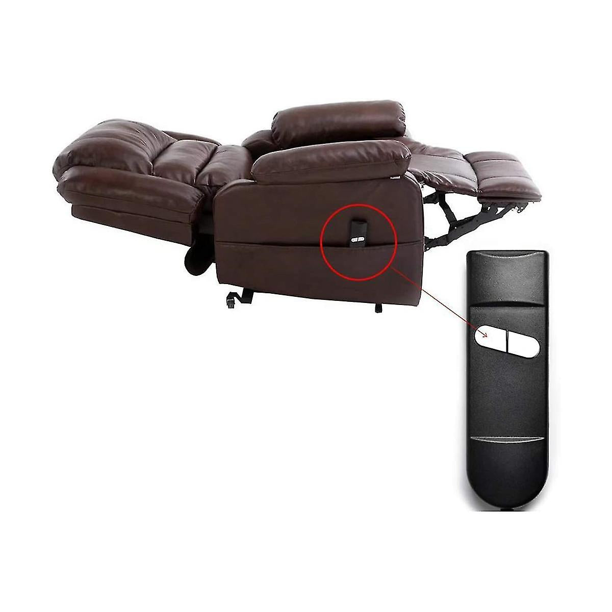 (Y)Lift Chair Remote Replacement, 5 Pin 2 Button Power Recliner Remote For Okin Limoss Pride - Straigh