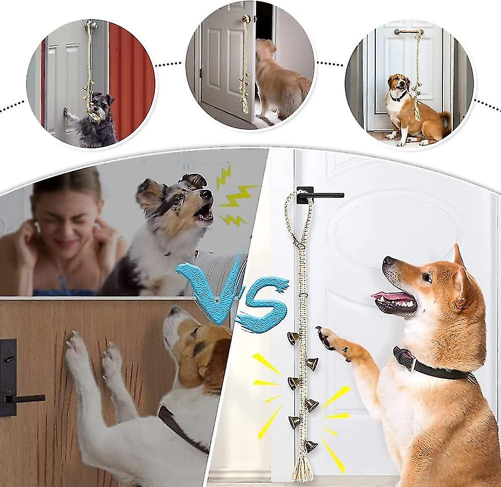 (Y)Hanging Dog Bell Adjustable Dog House Toilet Training Bell for Small, Medium and Large Dogs to Ring