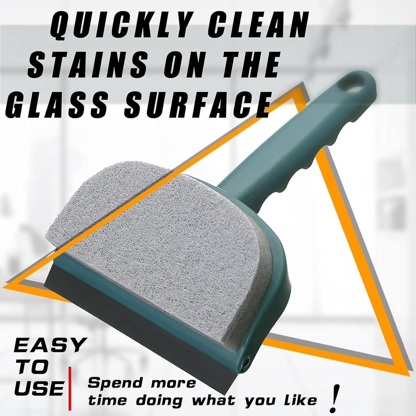 (Y)2 Pieces Window Squeegee, Professional Window Cleaning, 2 in 1 Window Cleaning, Bathroom Squeegee