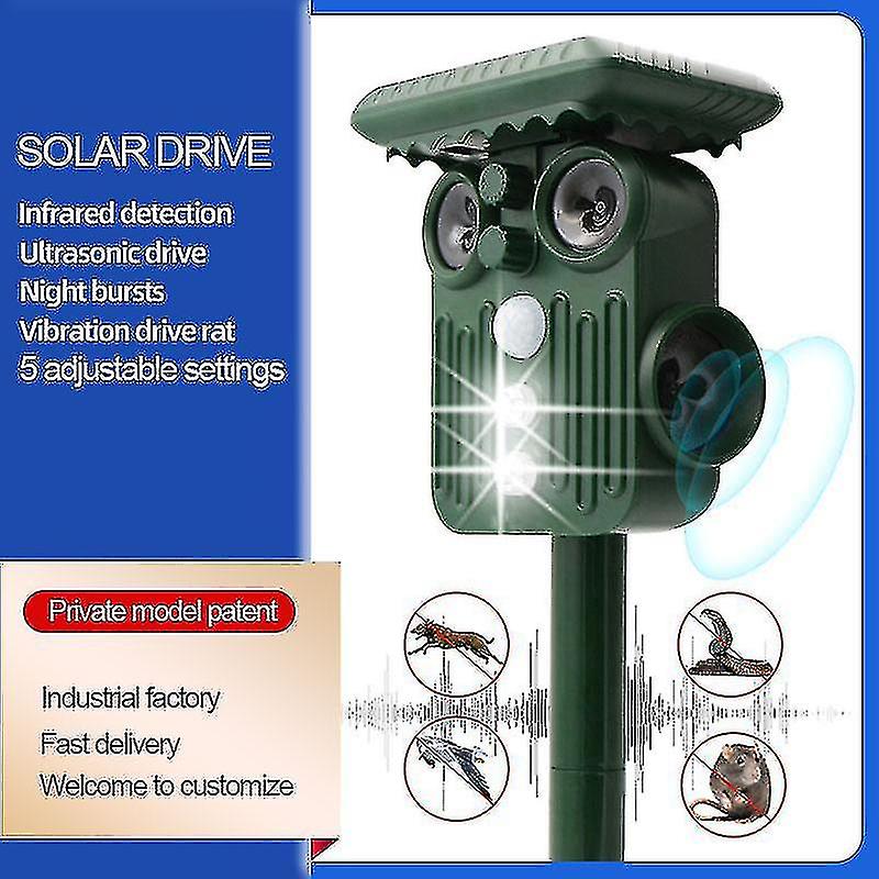 (Y)Ultrasonic Solar Deer Repeller - 5 Adjustable Modes - Get Rid Of Deer In 48 Hours