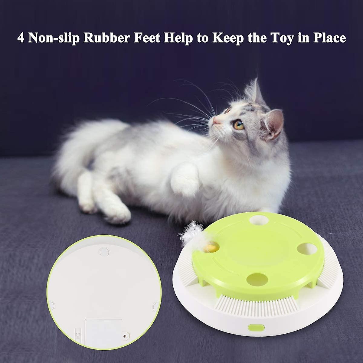 (Y)2024,Interactive cat toy, electronic automatic cat toy with random spinning feathers and auto on/off, play cat toy, suitable for cat and