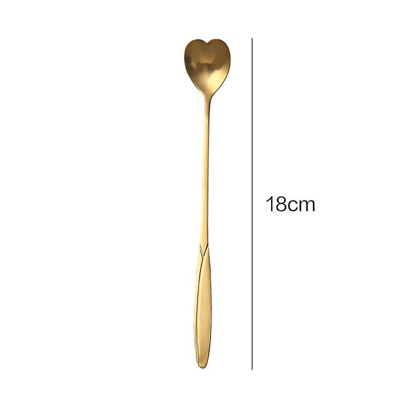 (Y)8pcs Flower Spoon Dessert Spoon Coffee Spoon Sugar Spoon Ice Cream Spoon Reusable Stainless Steel Mixing Spoon