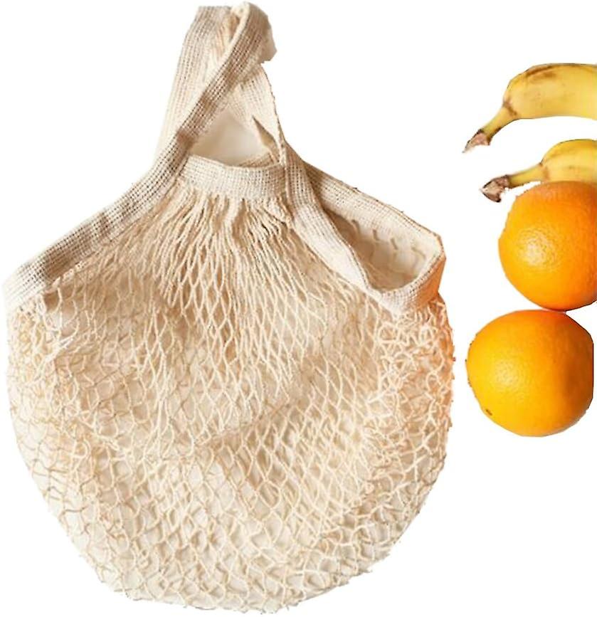 (Y)Reusable Cotton Mesh Grocery Bags Cotton String Bags Net Shopping Bags Mesh Bags Pack of 3