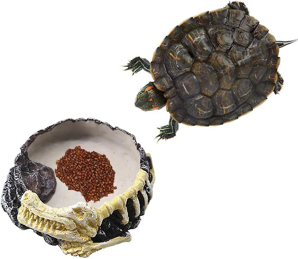 (Y)Reptile Feeding Bowl Turtle Feeding Bowl Reptile & Turtle Feeding Bowl Resin Reptile & Turtle Bowl