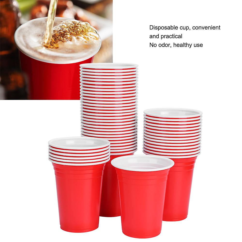 (Y)50-Pack Red 360ml Plastic disposable Cups, Barbecue, Picnic, Party Game set