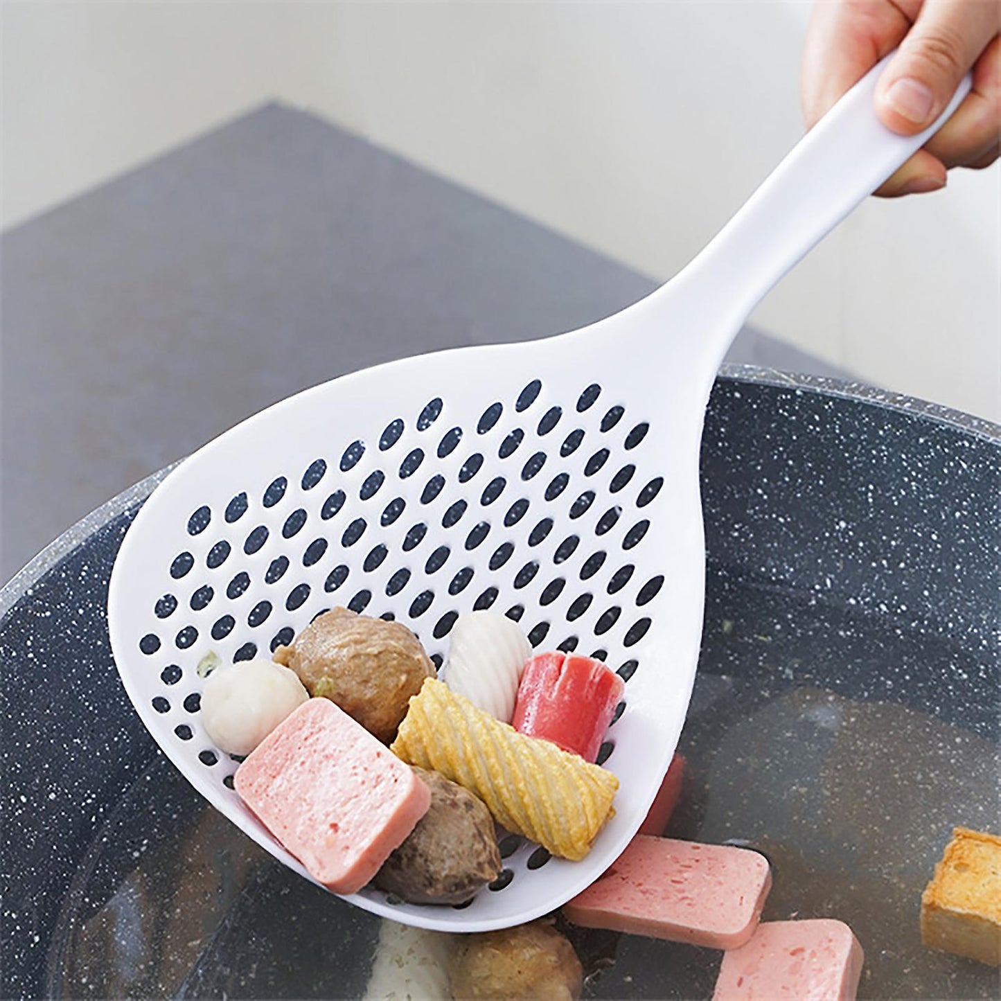 (Y)Large Capacity Multi-Function Skimmer Ladle for Kitchen