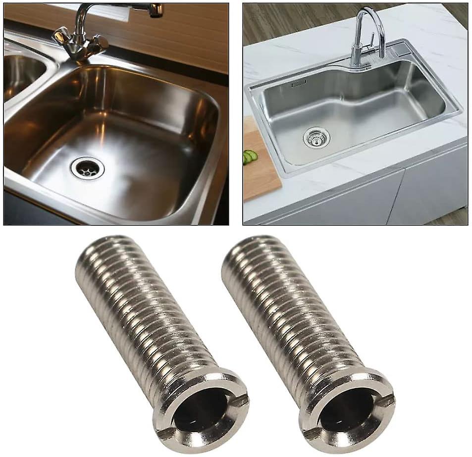 (Y)2-Pack Sink Fastening Accessories Sink Basket Screws 45mm Drain Replacement Sink Basket Strainer Screws