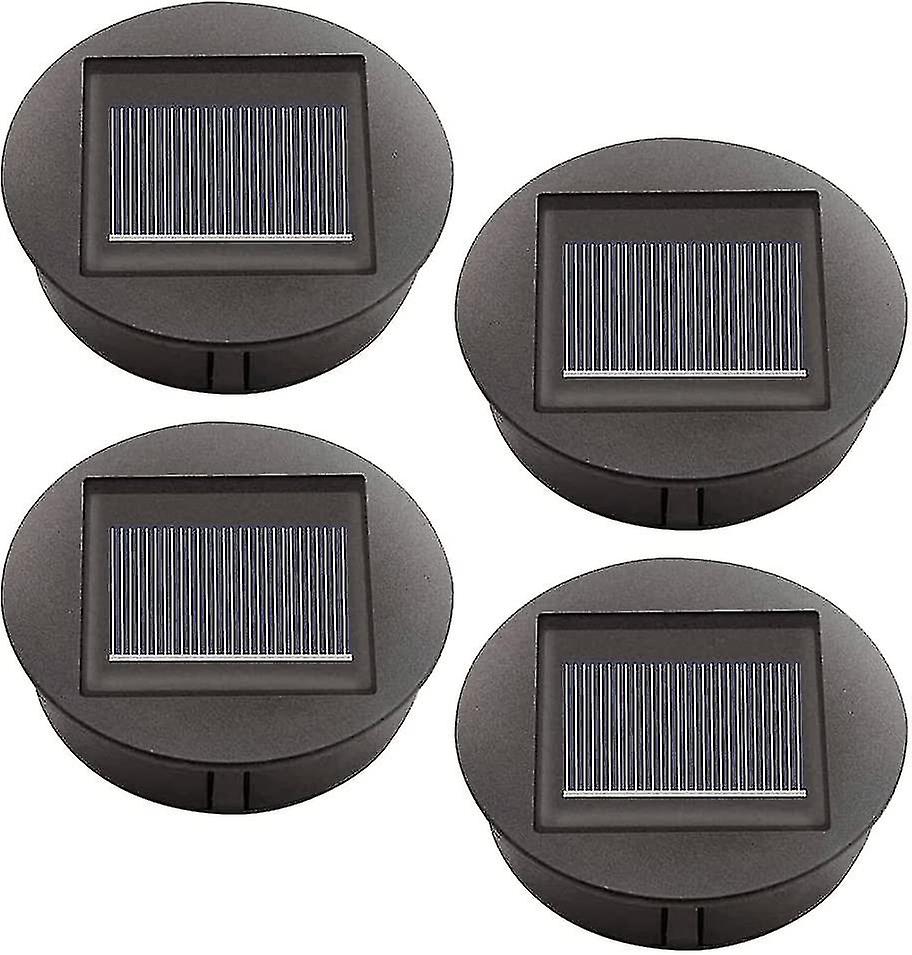 (Y)4 Pieces Replacement Solar Lights With Led Bulbs, Solar Top Lights Replacement, Led Solar Panel Lantern Cover For Outdoor