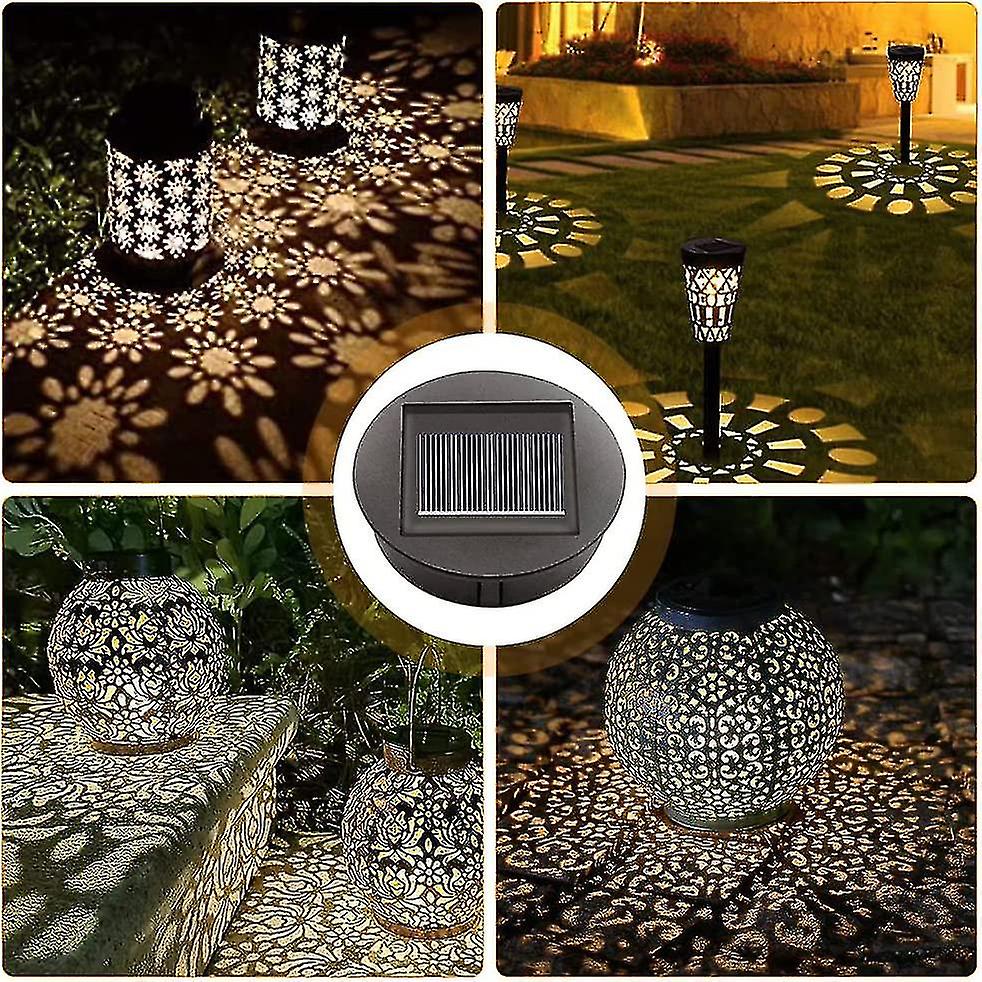 (Y)4 Pieces Replacement Solar Lights With Led Bulbs, Solar Top Lights Replacement, Led Solar Panel Lantern Cover For Outdoor