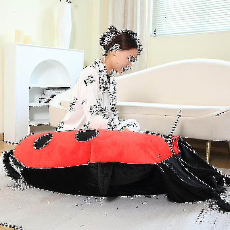 (Y)60/100cm Wearable Insect Plush Toys Ladybug Stuffed Cushion Funny Party Cosplay Doll Stuffed Soft Plush