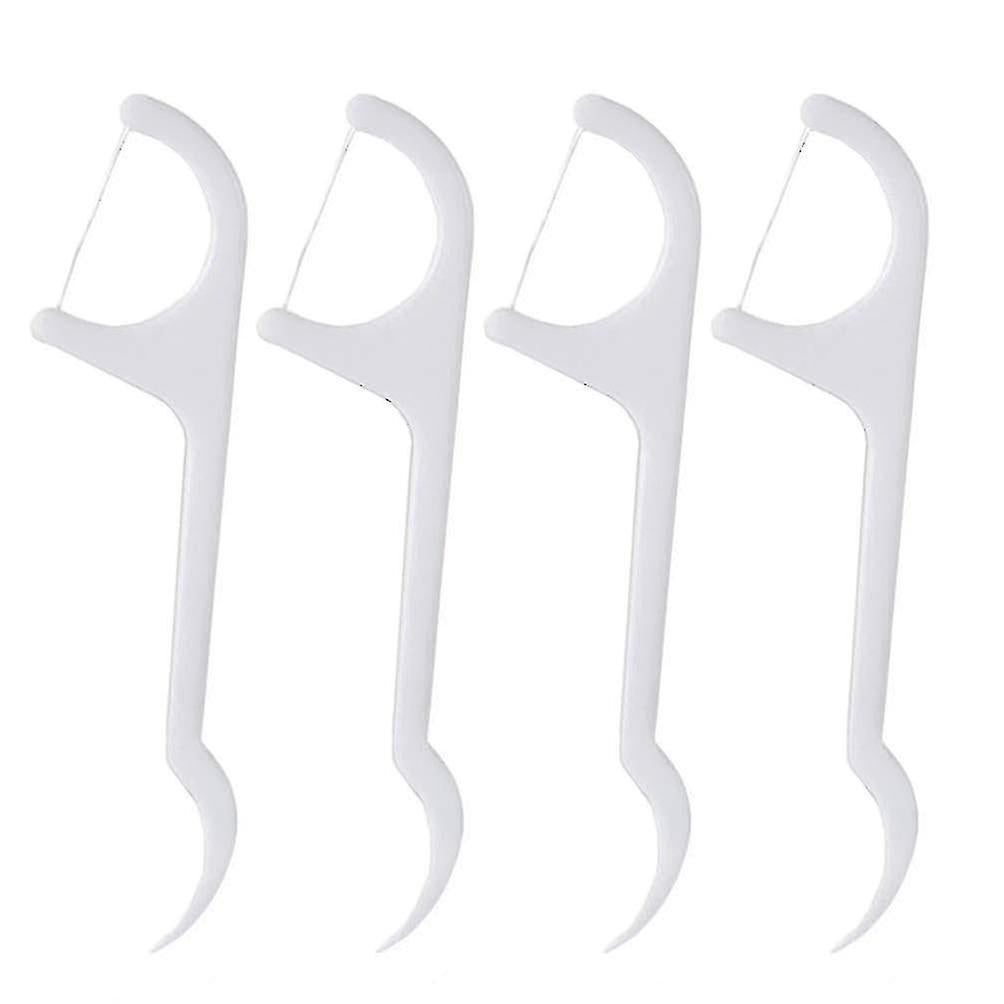 (Y)100 Pcs Disposable Dental Floss Sticks Teeth Cleaner Oral Care With Portable