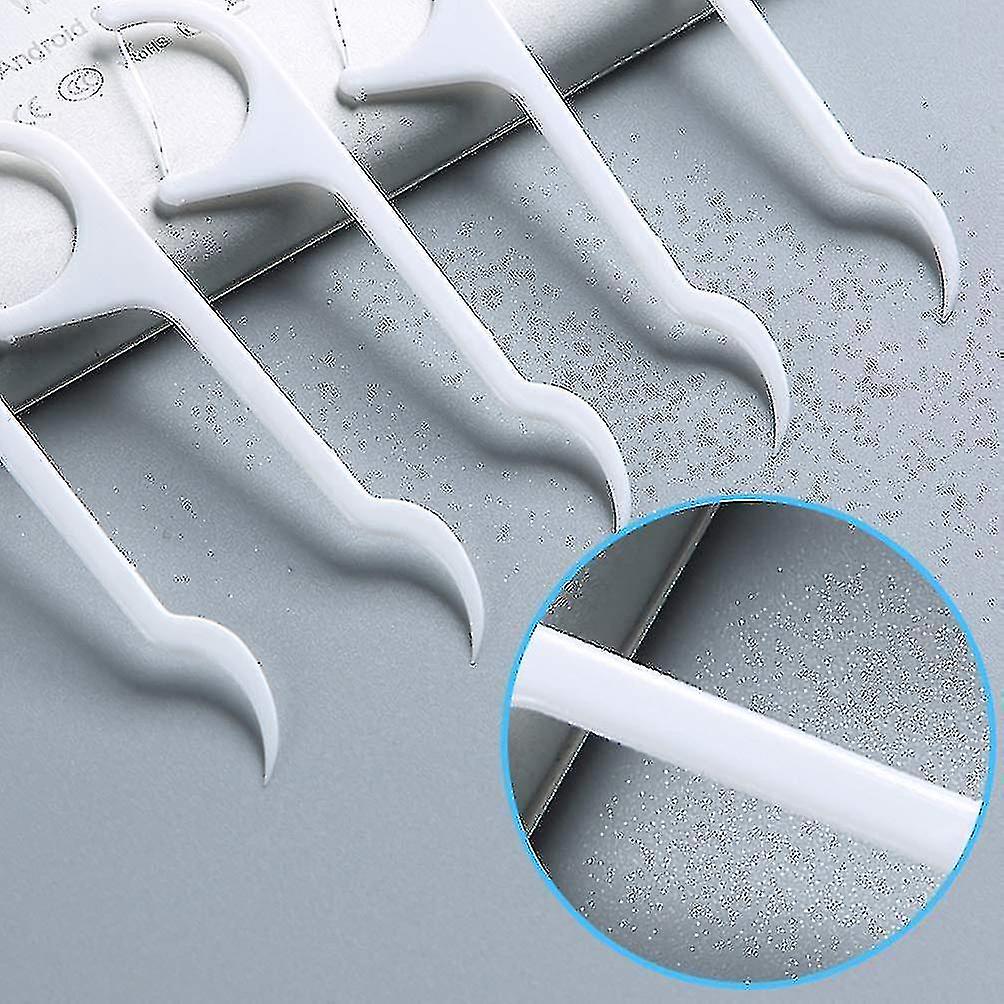 (Y)100 Pcs Disposable Dental Floss Sticks Teeth Cleaner Oral Care With Portable