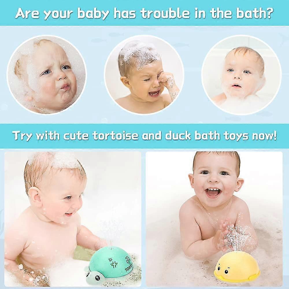 (Y)Baby Bath Toys,spray Water Bath Toys For Toddlers,light Up Bathtub Toys With Led Light,auto Induction Sprinkler