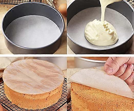 (Y)200 PCS Round Baking Parchment Paper, Parchment Circles, Non-Stick Grease Proof Serving Paper for Baking Cooking