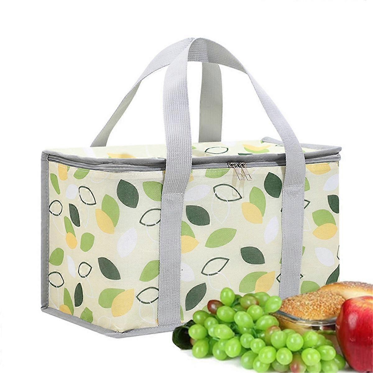 (Y)Insulated Picnic Bag Cooler Reusable, Beach Bag Cooler Bags with Zippered Insulated Bag for Picnic