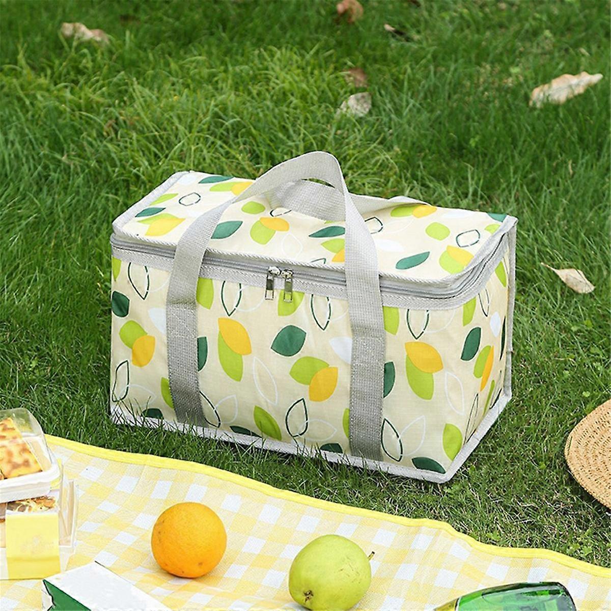 (Y)Insulated Picnic Bag Cooler Reusable, Beach Bag Cooler Bags with Zippered Insulated Bag for Picnic