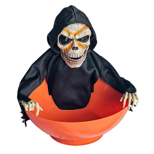 (Y)Halloween Candy Bowl Candy Dish with Motion Halloween Candy Bowl Ghost Fruit Bowls with Light Up Ey