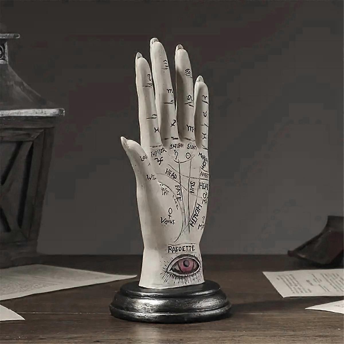 (Y)Hand of God Palmistry Statue Devil Hand Figurine Demonic Hand Halloween Decorations Home Decor Desktop