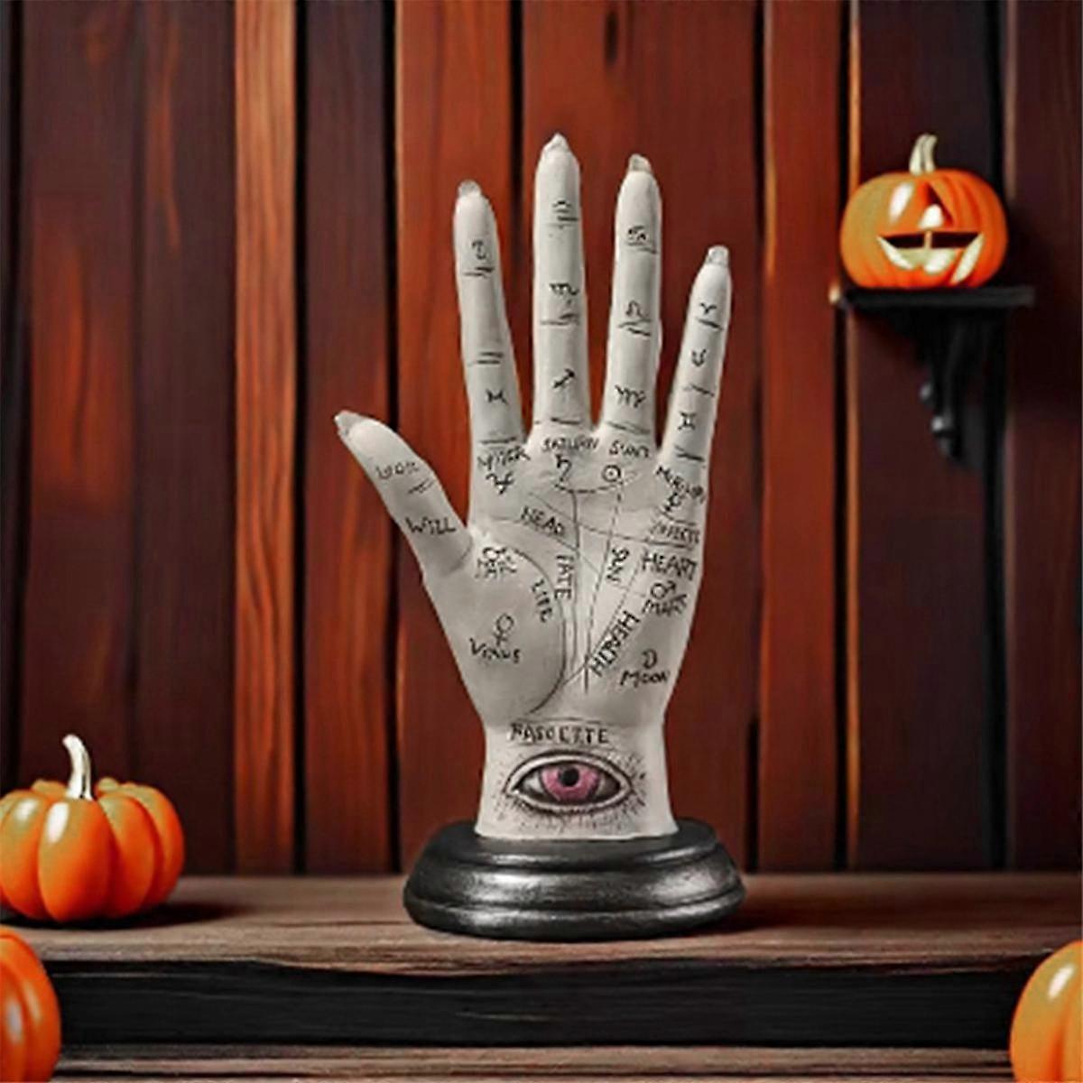 (Y)Hand of God Palmistry Statue Devil Hand Figurine Demonic Hand Halloween Decorations Home Decor Desktop