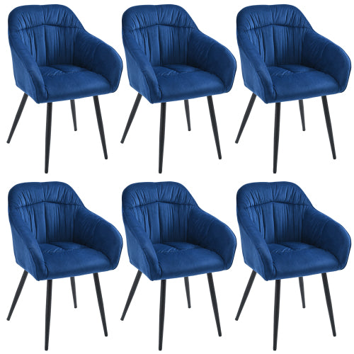 (p)Blue Velvet Upholstered Dining Chairs with Metal Legs - Stylish and Comfortable