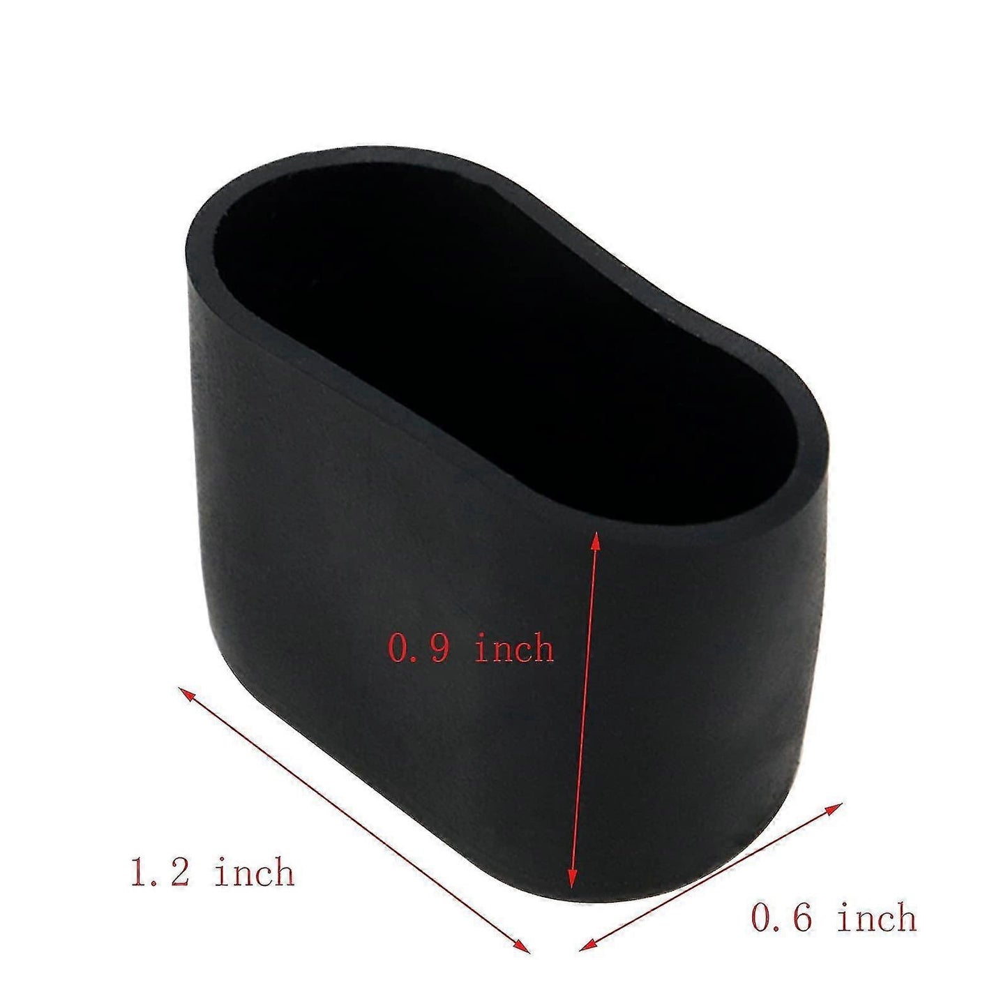 (Y)20 Pcs Black Furniture Feet Cover Table Chair Legs Pad Floor Protector, Oval, Rubber And Pvc