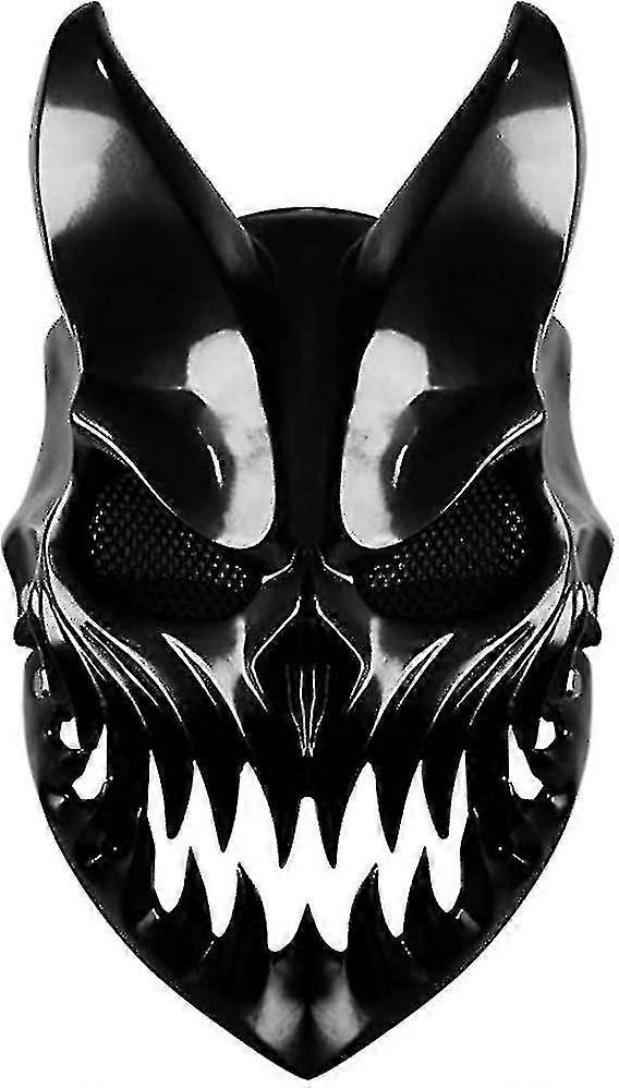 (Y)Demon Mask, Slaughter To Prevail Mask Oni Mask Halloween Prop Party Mask Movable Mouth Mask Hallowee