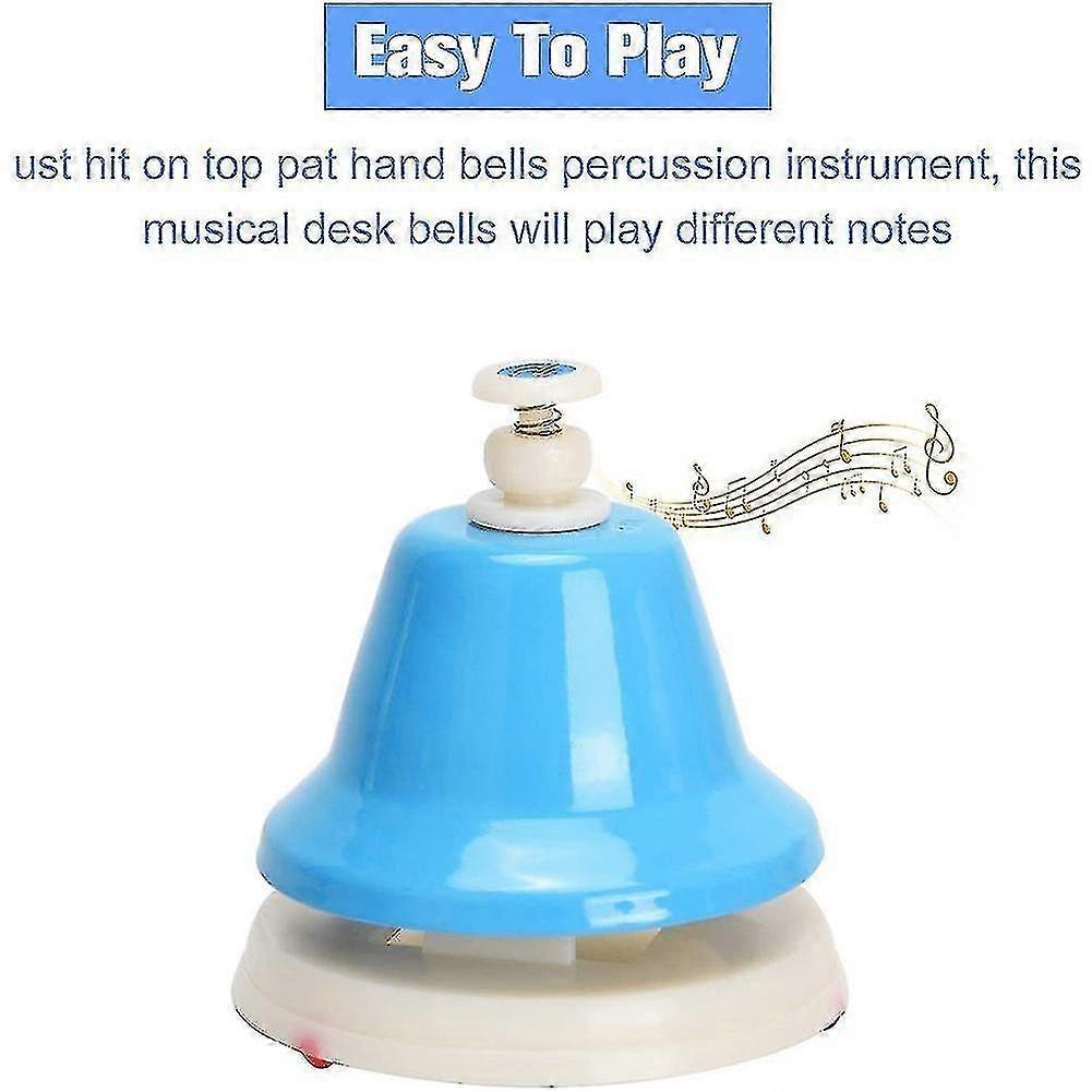 (Y)Desk Bells, 8 Diatonic Metal Hand Bells, Rainbow Music Bells, Musical Learning Teaching Percu