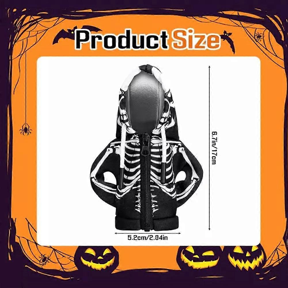 (Y)Halloween Skeleton Car Gear Shift Hoodie, Universal Hoodie Car Gear Shift Cover