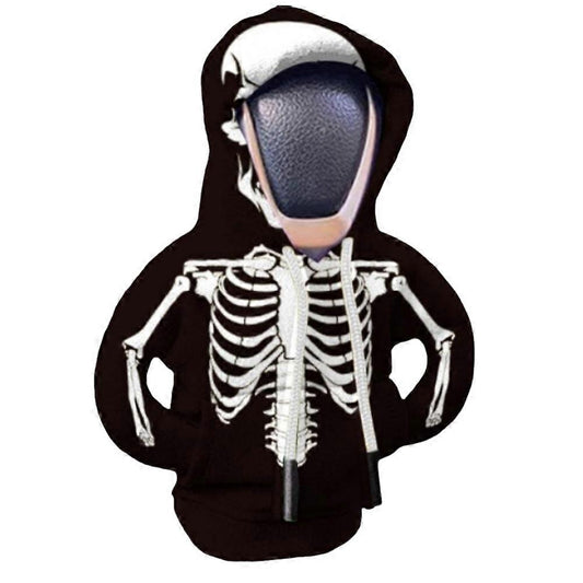 (Y)Halloween Skeleton Car Gear Shift Hoodie, Universal Hoodie Car Gear Shift Cover