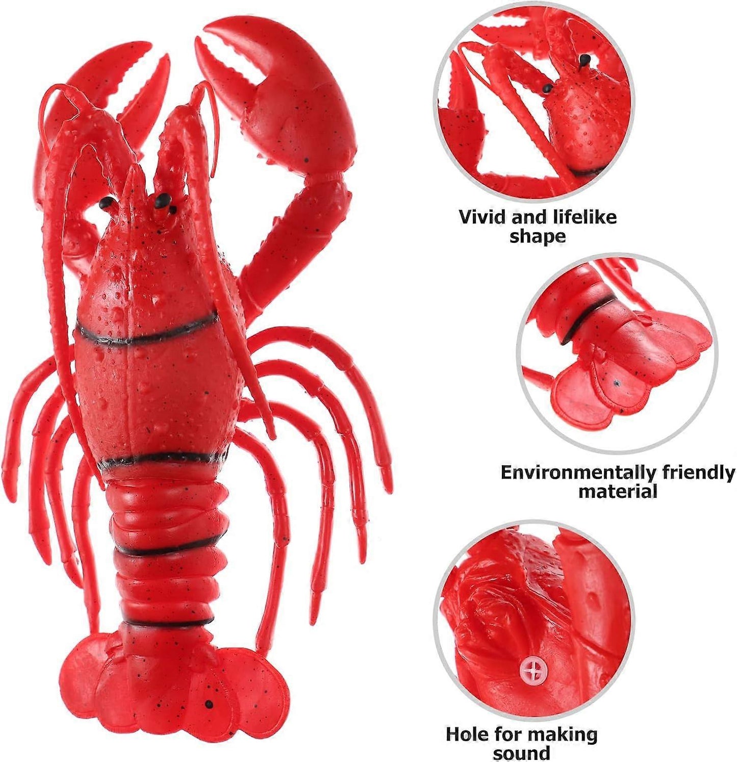 (Y)2024 New Toy Lobster Rubber,Lobster Shape Simulation Soft Rubber Model Pinch Children's Toys