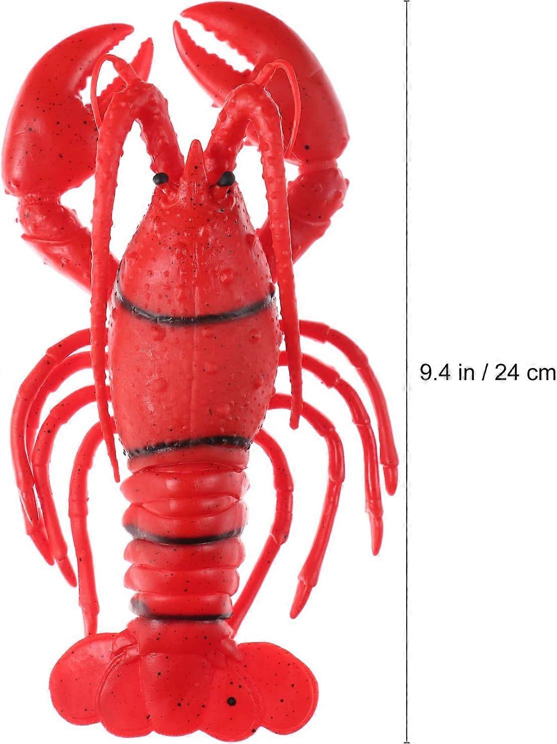 (Y)2024 New Toy Lobster Rubber,Lobster Shape Simulation Soft Rubber Model Pinch Children's Toys