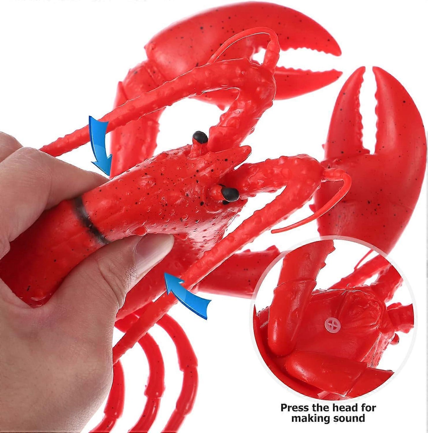 (Y)2024 New Toy Lobster Rubber,Lobster Shape Simulation Soft Rubber Model Pinch Children's Toys