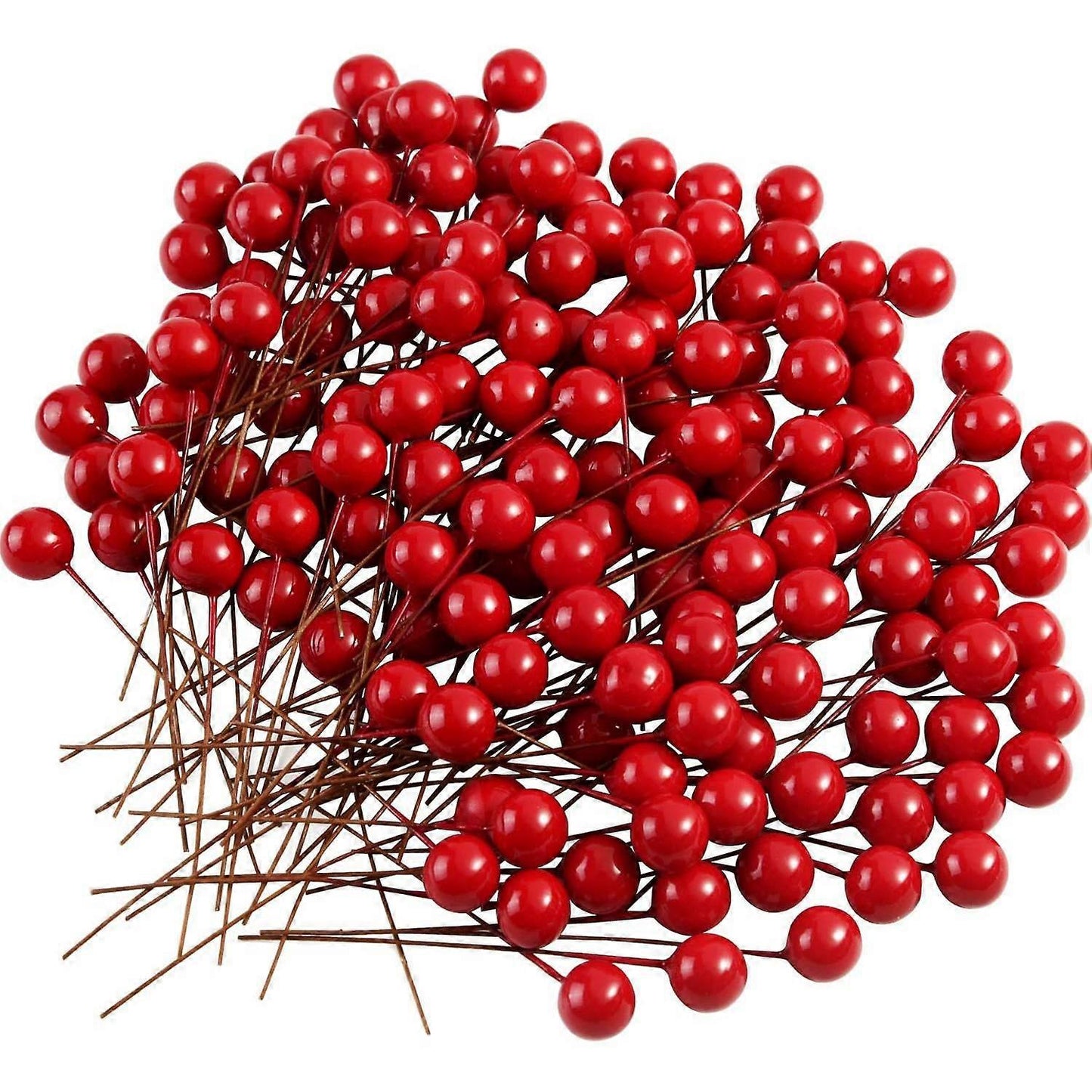 (Y)400 Pcs Holly Berries Artificial Berries for Christmas Wreath Decorations Wreath Making Supplies Pa