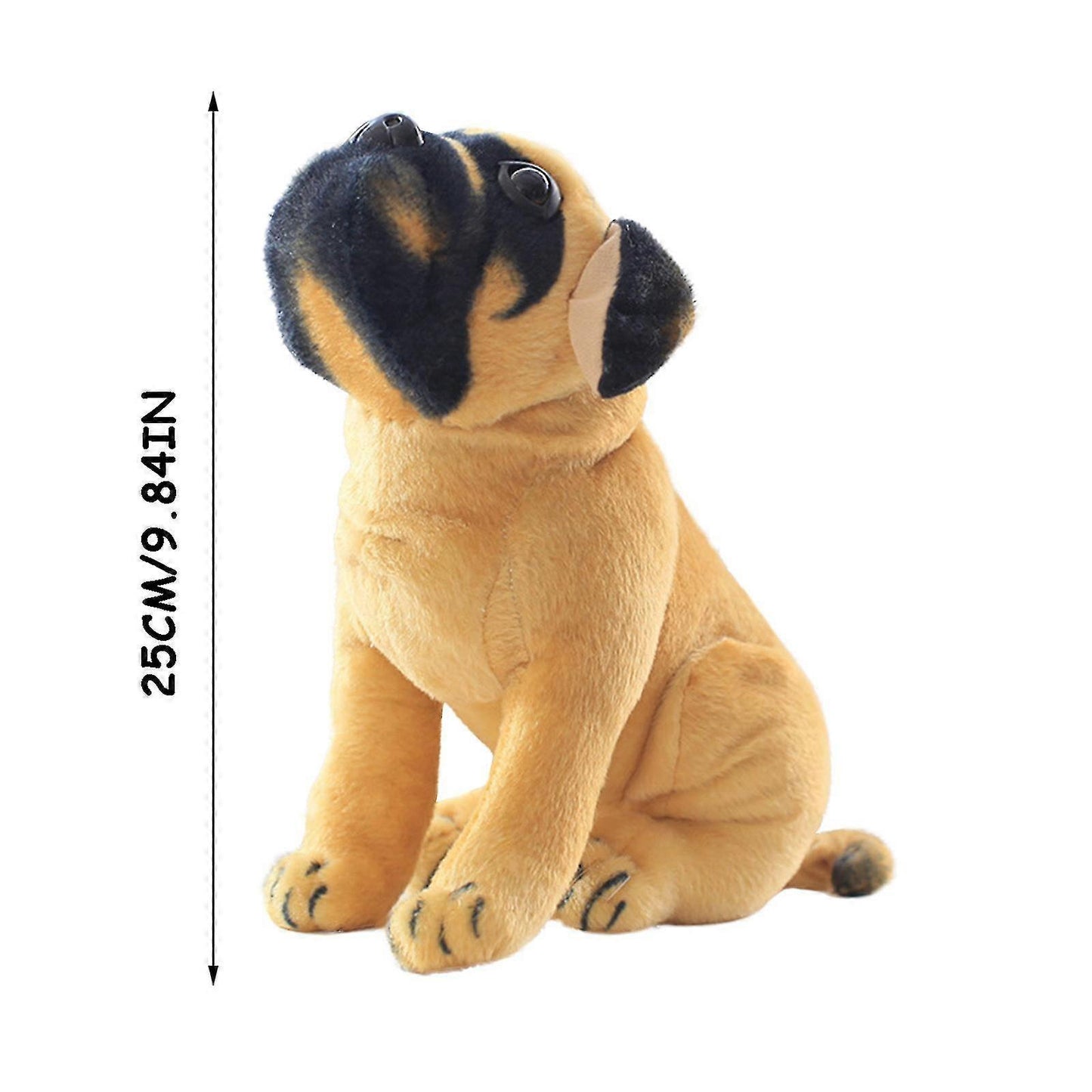 (Y)Kids Toys Simulation Pug Doll Pug Squatting Pug Pug Simulation Plush Toy Accompany Doll